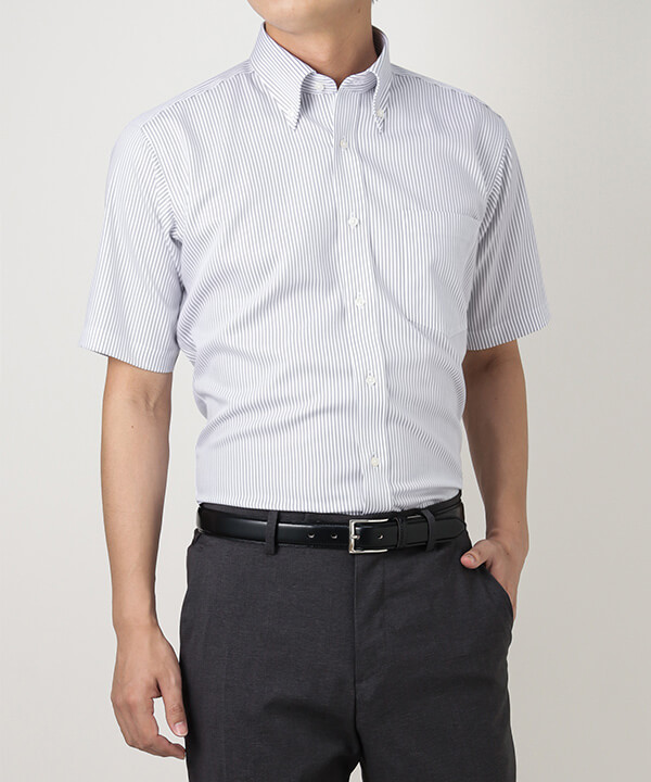 CHOYA SHIRT FACTORY｜ストライプ ボタンダウンシャツの画像
